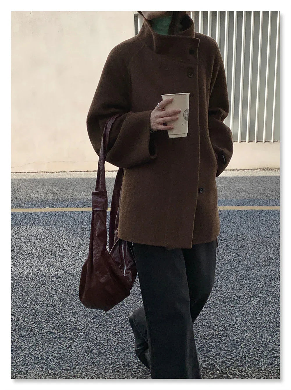 Women’s Maillard Stand-Collar Wool Coat