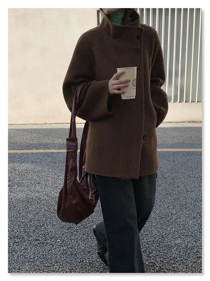 Women’s Maillard Stand-Collar Wool Coat