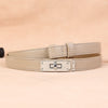 women leather belts with silver bucket