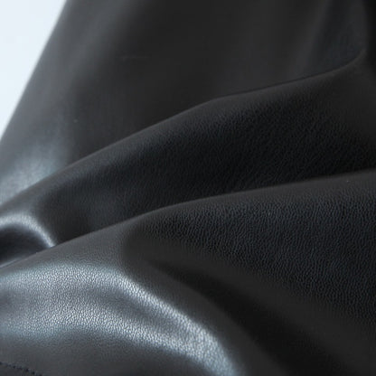 High Waist Faux Leather Skirt With Slit for Women