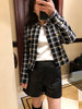 Women’s Genuine Sheepskin Leather High Waist Shorts with Pockets