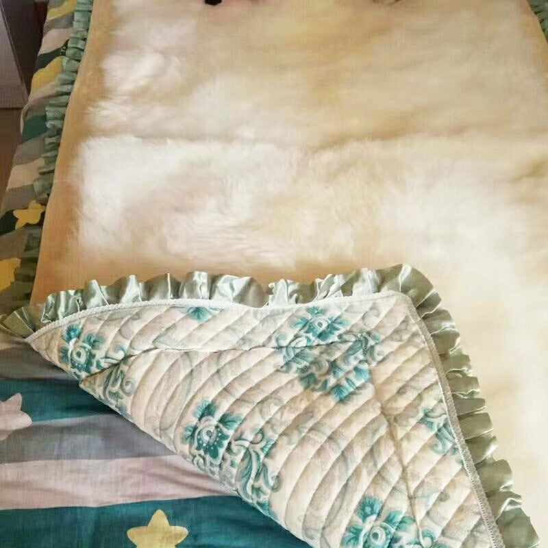 Genuine Sheepskin Bed Pad in Ivory for Single and Double Beds