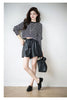 Women’s High Waisted Black Leather Shorts Wide-Leg