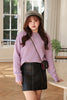 Women Short Mini Imitation Leather Skirt Brown