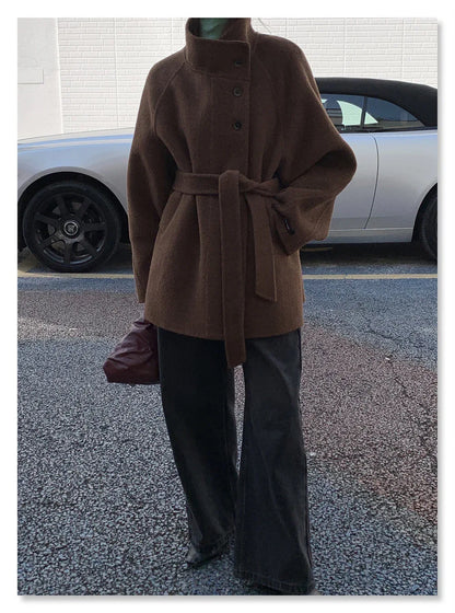 Women’s Maillard Stand-Collar Wool Coat