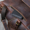 Retro leather backpack for men 15 inch laptop