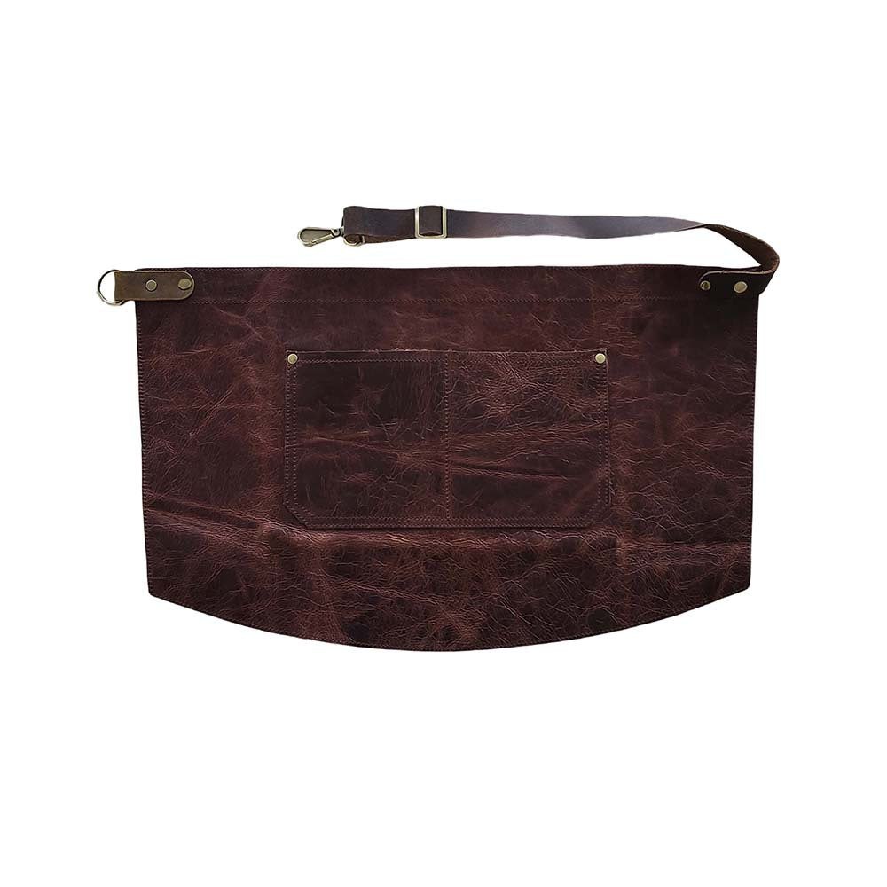 Top Grain Leather Half Apron for Kitchen and Bar Work