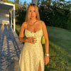 Women Open Shoulder Floral Dress