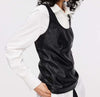 Women Genuine Leather Vest Biker Layered Tank