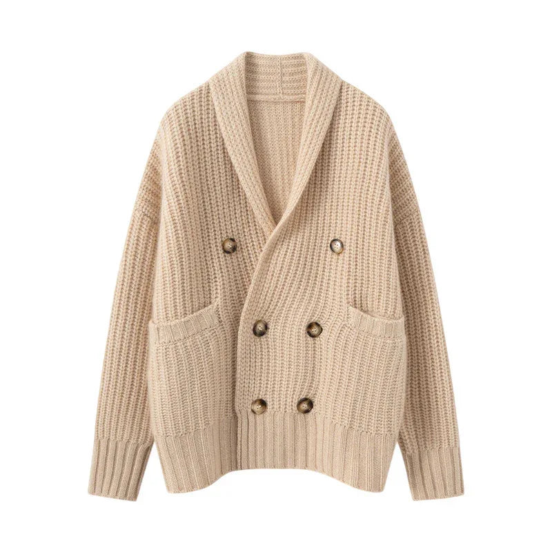 Women’s Heavyweight Cashmere Knit Cardigan Jacket