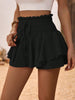 Ruffle Hem Smocked High Waist Skort for Women