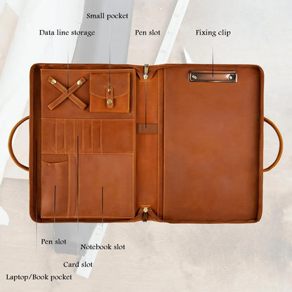 Crazy Horse Leather Laptop & Document Case