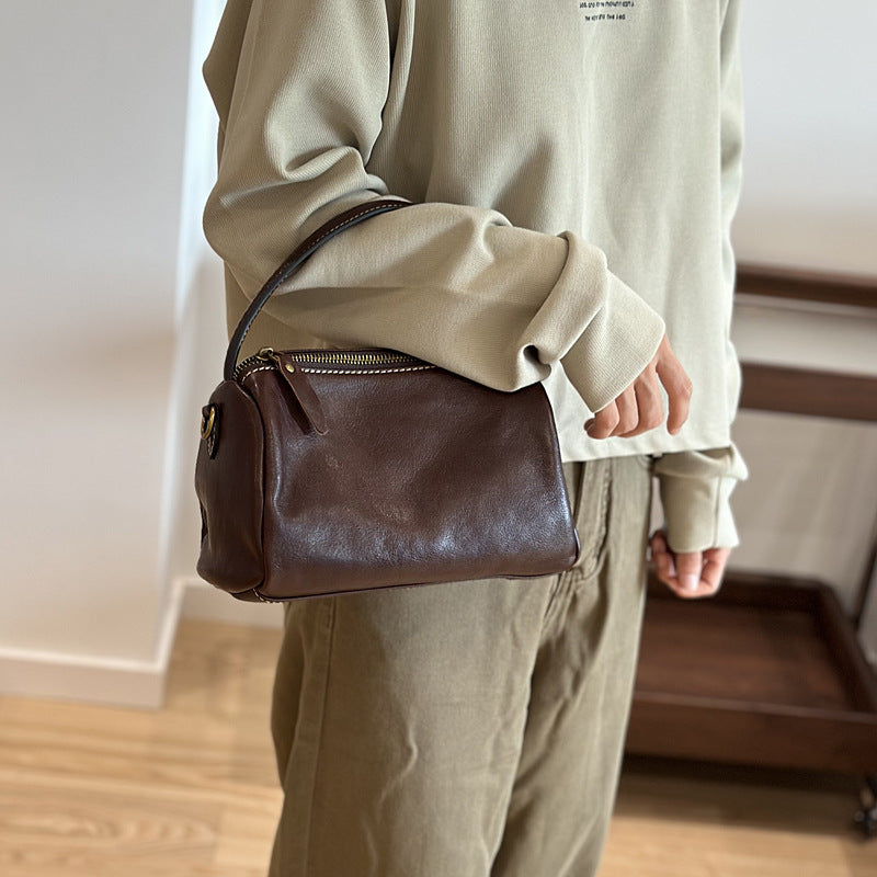Genuine Leather Shoulder Bag for Women Top Handle