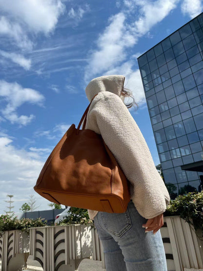 Women Retro Leather Bucket Purse