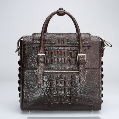 Men’s Siamese Crocodile Leather Handbag