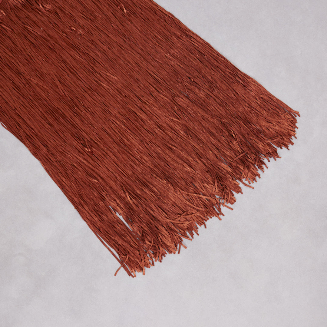 Fringe halter tassel party dress