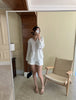 Women's Button Front Puff Sleeve Blouse