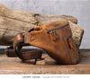 Men’s Crazy Horse Leather Chest Bag Waist Messenger