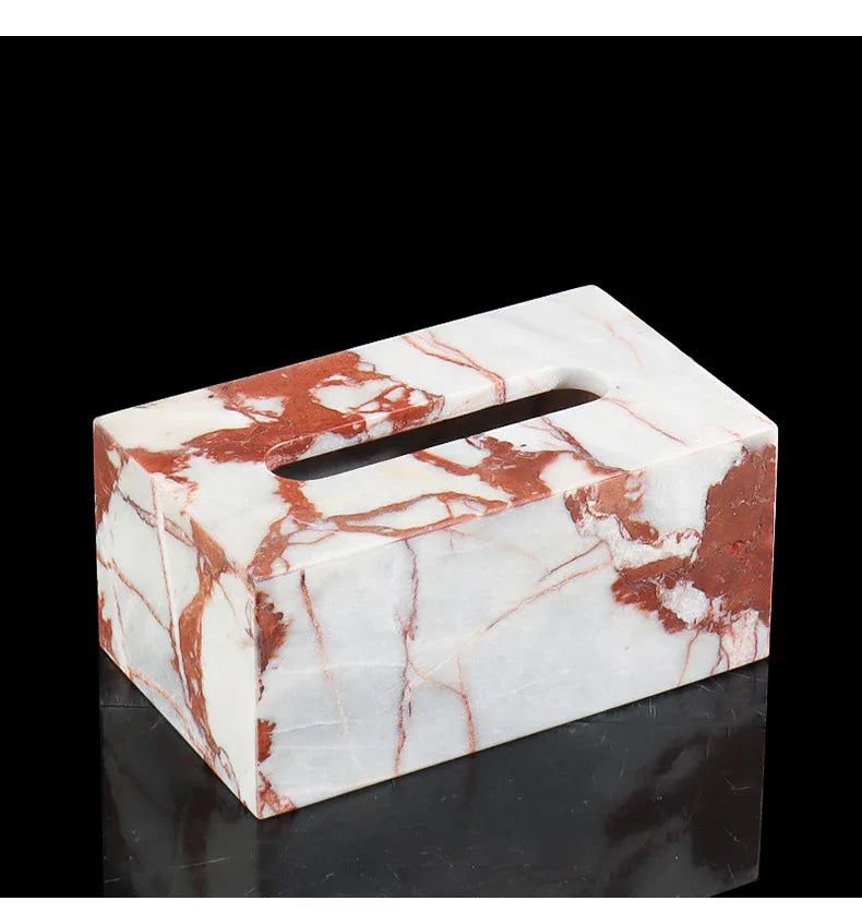 Natural Marble Rectangular Tissue Box Holder