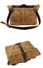 Canvas Courier Bag for Men with Waxed Canvas and Cowhide Leather