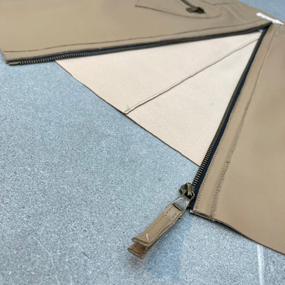 Korean Style Leather A-Line High Waisted With Heart Pockets