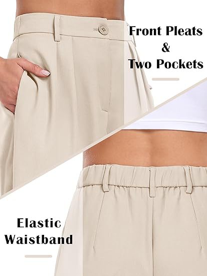 Women's Straight-Leg Beige Trousers