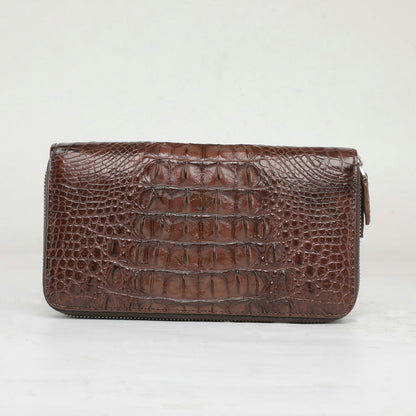 crocodile leather clutch purse