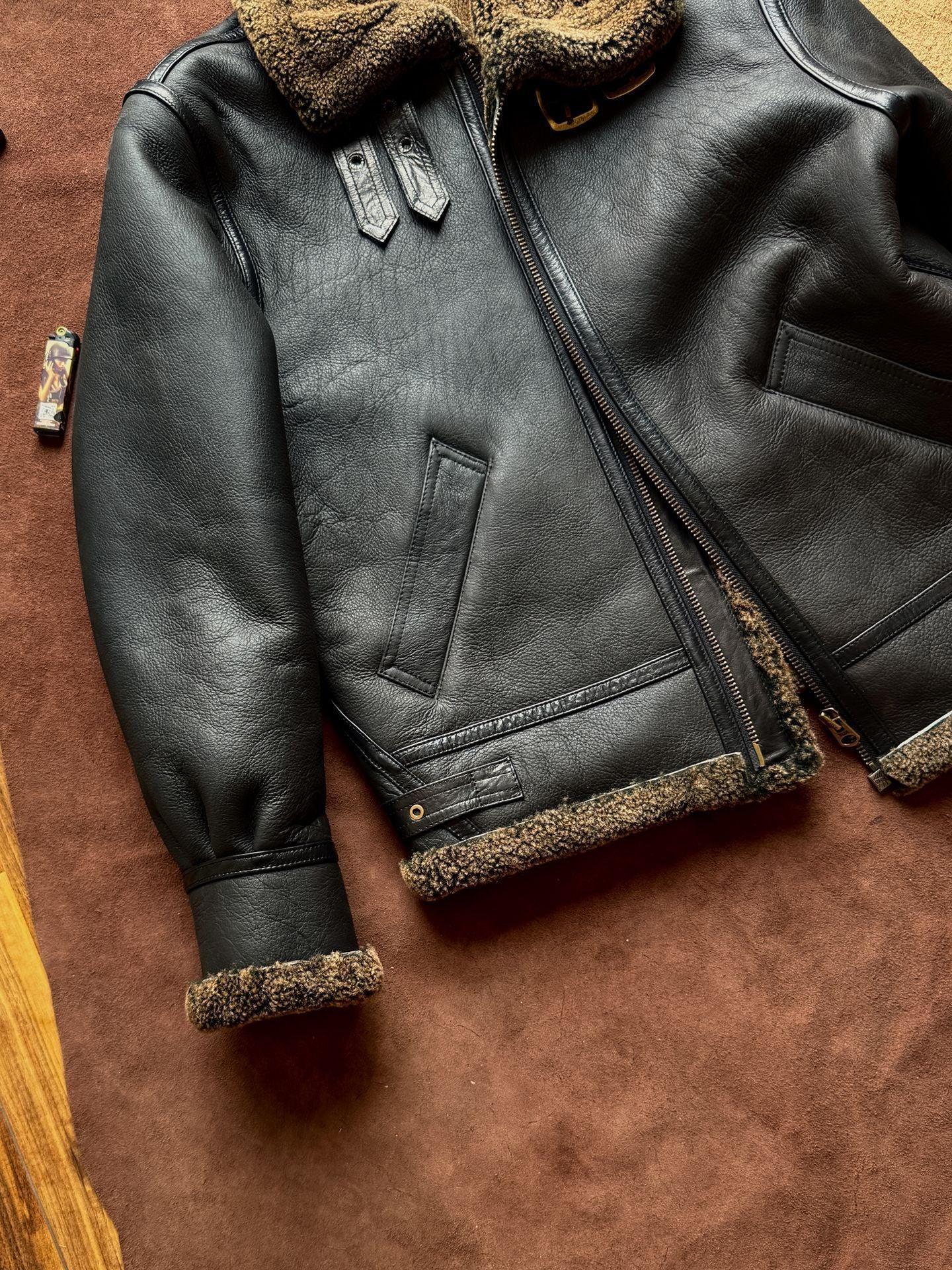 Men’s Real Shearling Bomber Leather Jacket