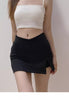 Custom Tailored Low Rise Mini Skirt