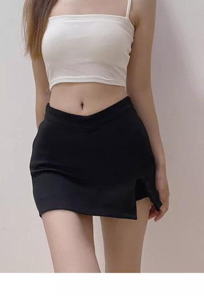 Custom Tailored Low Rise Mini Skirt