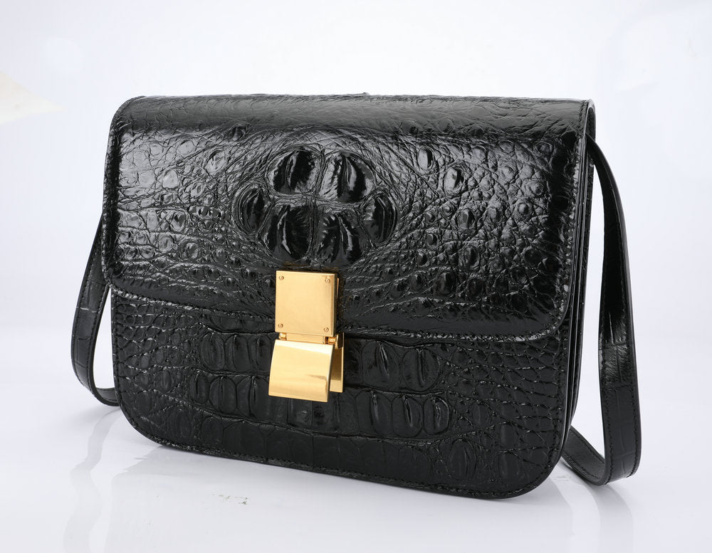 Women Genuine Crocodile Leather Crossbody Bag