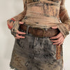 Vintage Printed Faux Leather Belt for Women