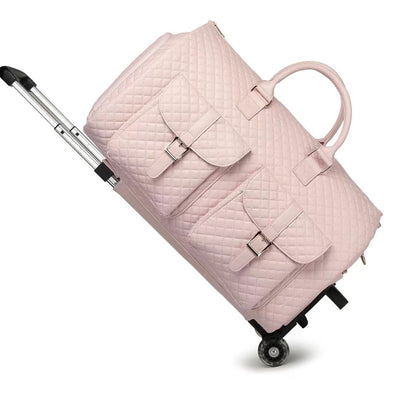 Garment Bag with Wheels for Convertible Suit Travel Storage