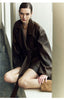 Women’s Oversized Leather Bomber Jacket Moto Trench Coat