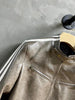 Retro striped women motorcycle jacket