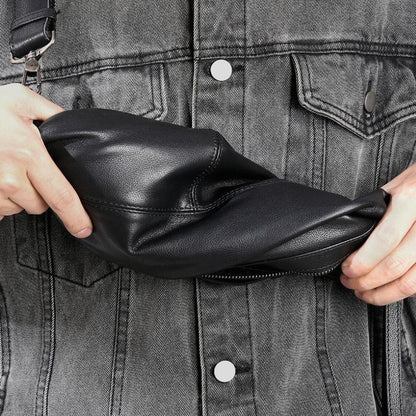 Men’s Full-Grain Cowhide Crossbody Chest Bag