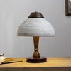 Ceramic wood wabi sand table lamp for home