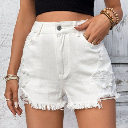 High Rise Denim Women Shorts