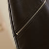 Leather Mini Skirt with Asymmetrical Front Zipper