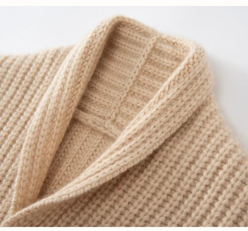 Women’s Heavyweight Cashmere Knit Cardigan Jacket