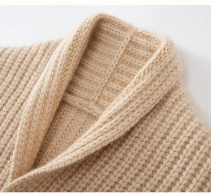 Women’s Heavyweight Cashmere Knit Cardigan Jacket