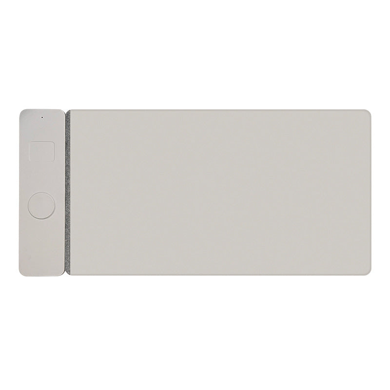 Leather desk pad with magnetic charging side panel