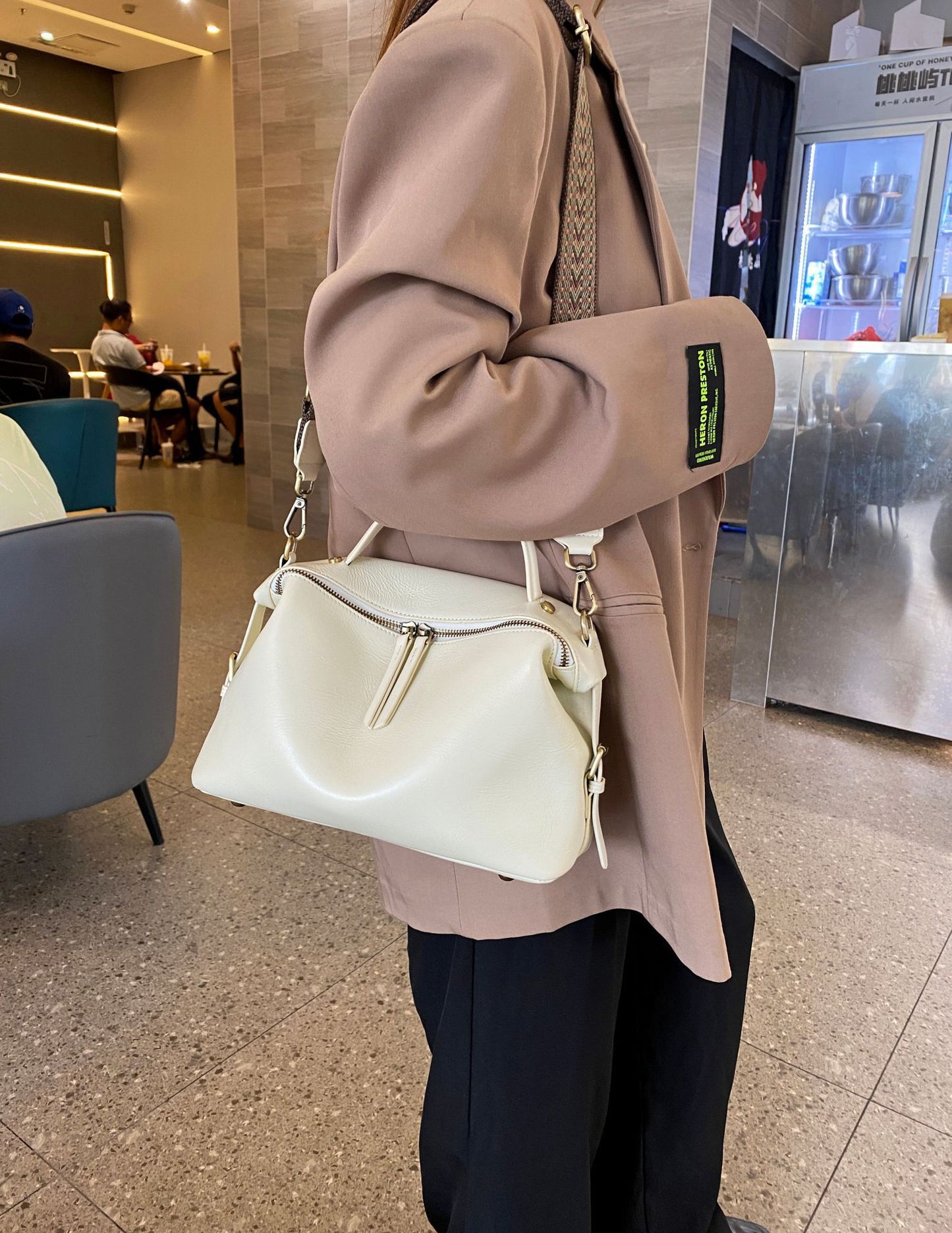 Women Leather Dumpling Crossbody Bag