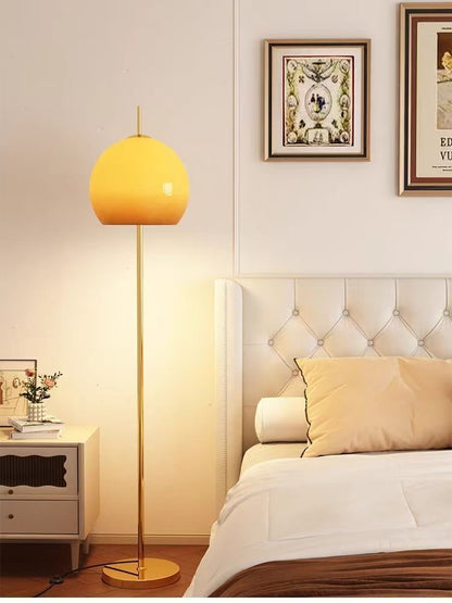 Retro mushroom glass floor lamp for living room