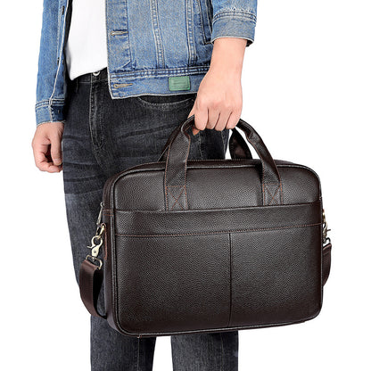 Genuine Leather Business  Office Bag for Men