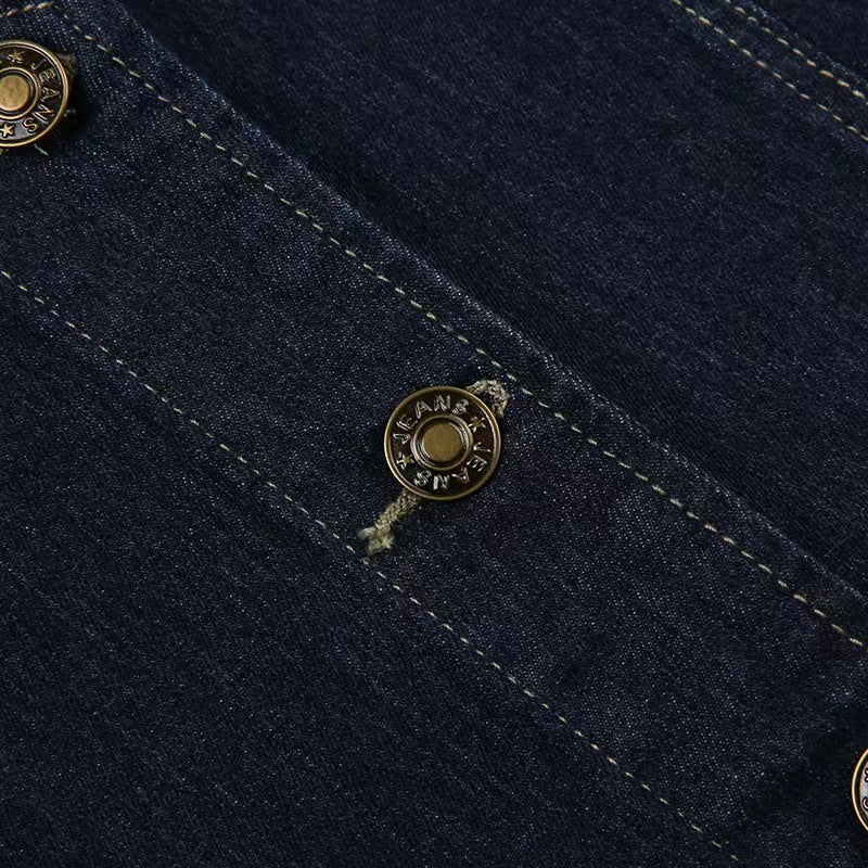 V Neck Denim Vest For Ladies