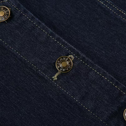 V Neck Denim Vest For Ladies