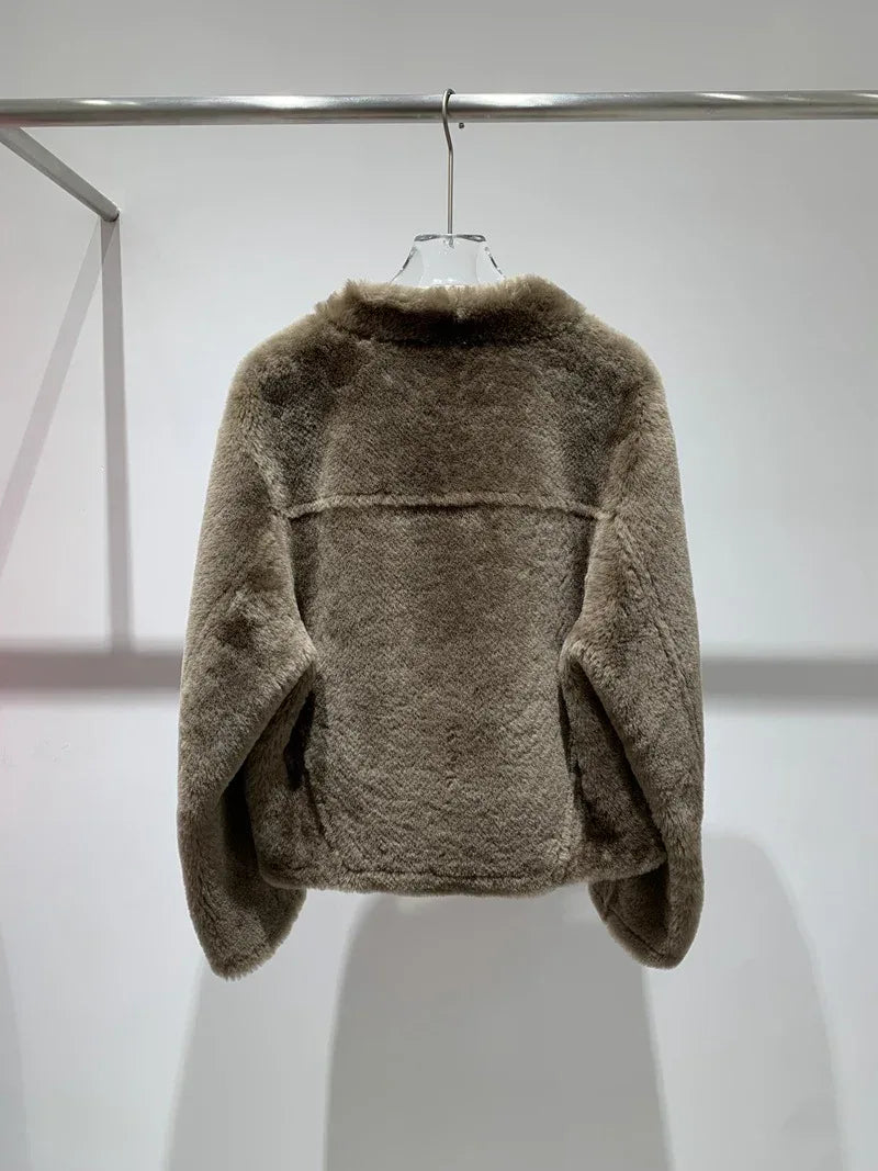 Women’s Genuine Sheepskin Fur Coat