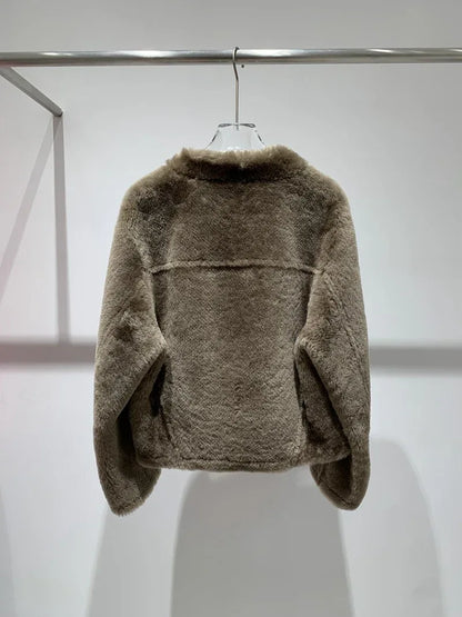 Women’s Genuine Sheepskin Fur Coat