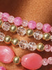 Pink Crystal Body Chain Bralette with Beaded Tassel Drapes
